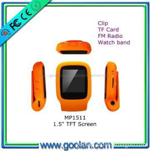 MP1511 Mini clip with pedometer clock FM 8gb mp3 mp4 player